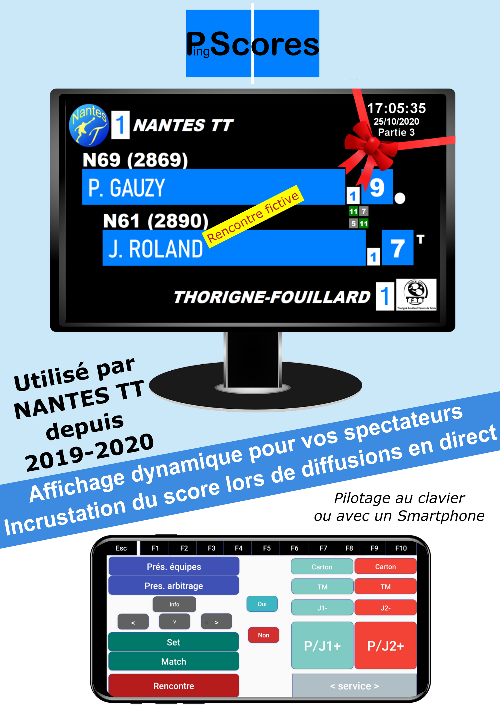 Offrez Un Affichage Dynamique à Vos Spectateurs | PingScores